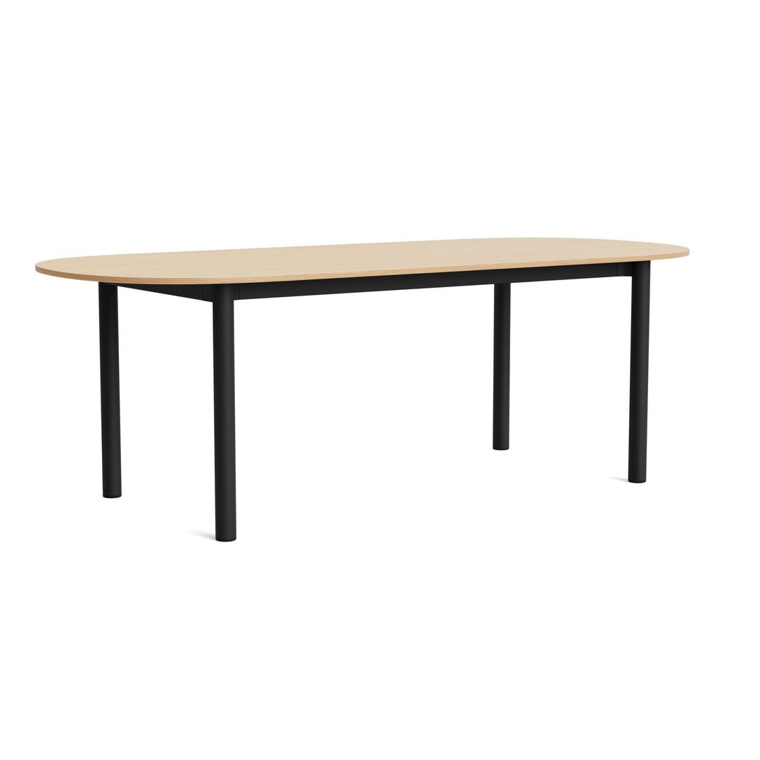 HAY Living Länglicher Esstisch Annex von Hay L: 220 cm, Eiche Wasser lackiert, Charcoal