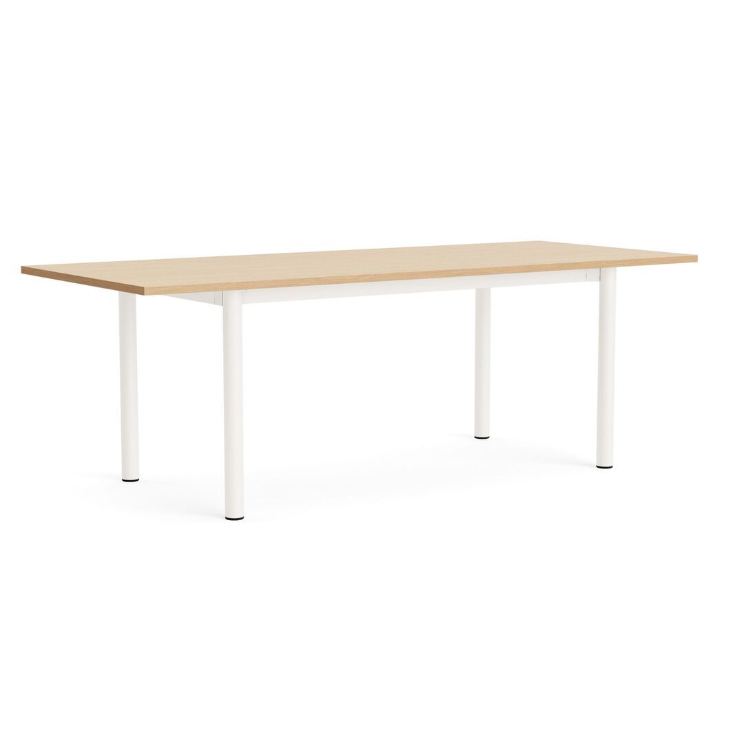 HAY Living Überhang Esstisch Annex von Hay L: 220 cm, Eiche Wasser lackiert, Cream white