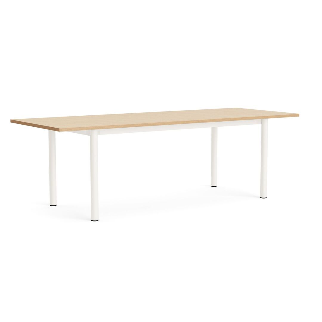 HAY Living Überhang Esstisch Annex von Hay L: 240 cm, Eiche Wasser lackiert, Cream white