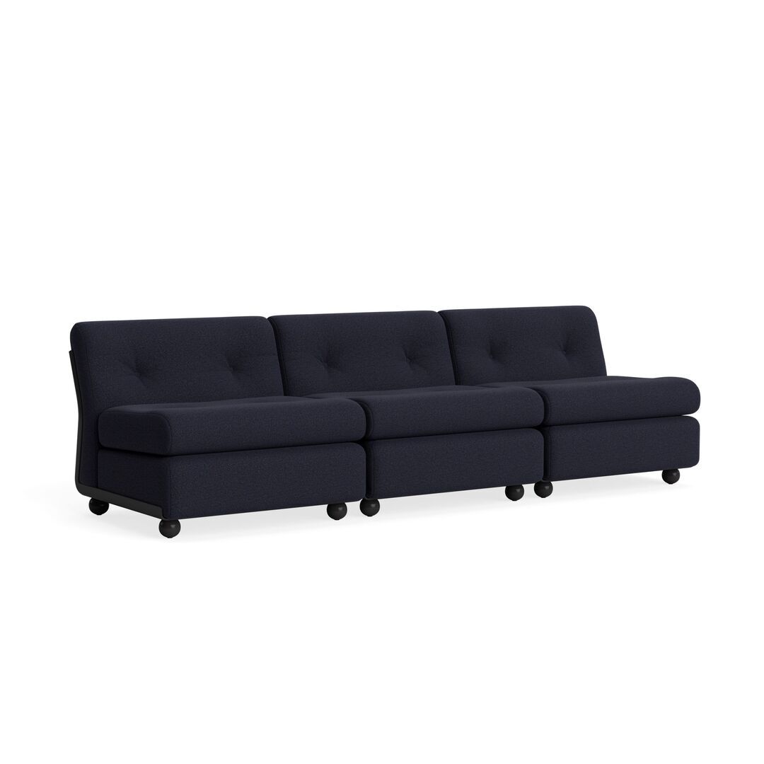 HAY Living Hay Amanta 3 Seater Anthracite, Turf - Blue Red Mélange