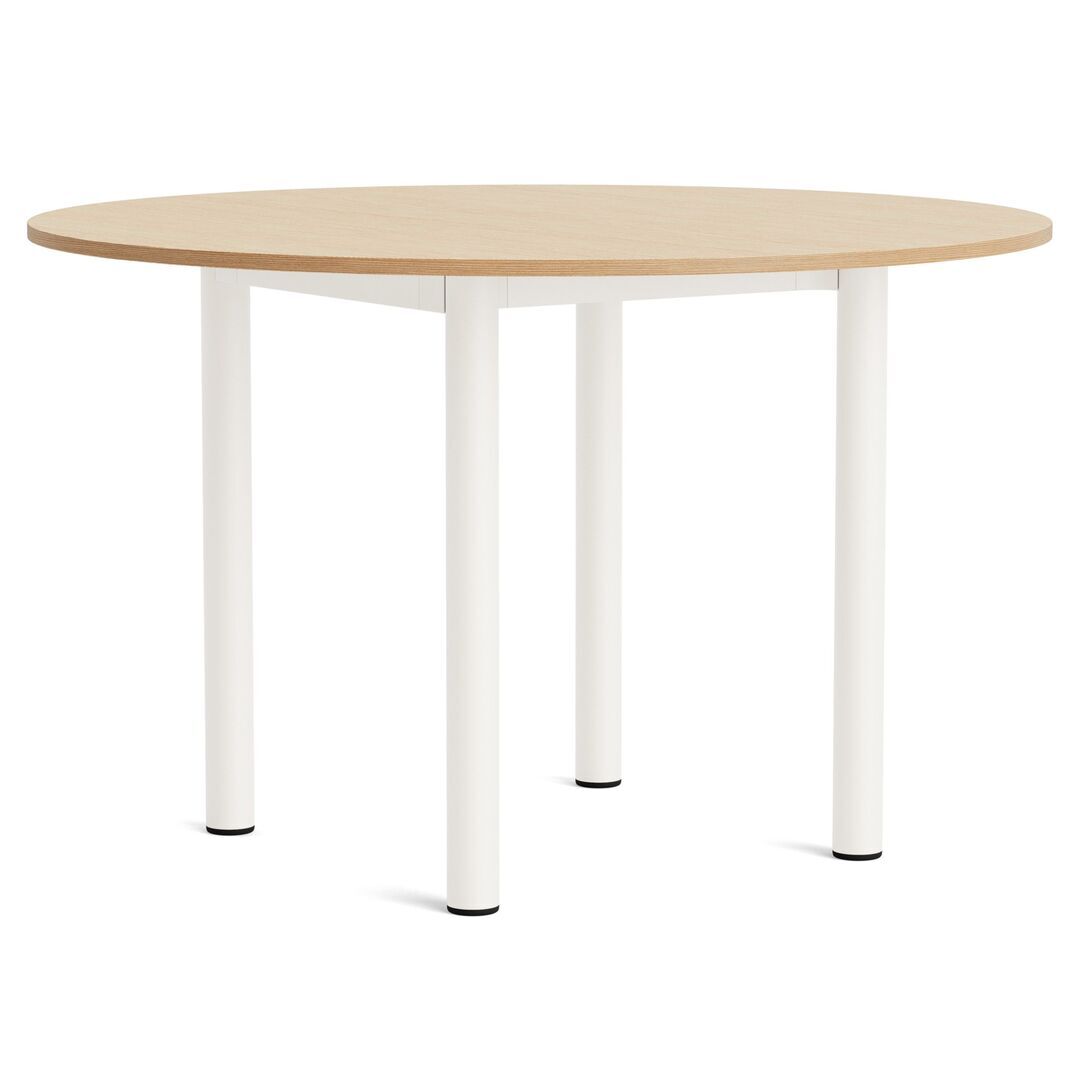 HAY Living Runder Esstisch Annex von Hay Ø: 120 cm , Eiche Wasser lackiert, Cream white