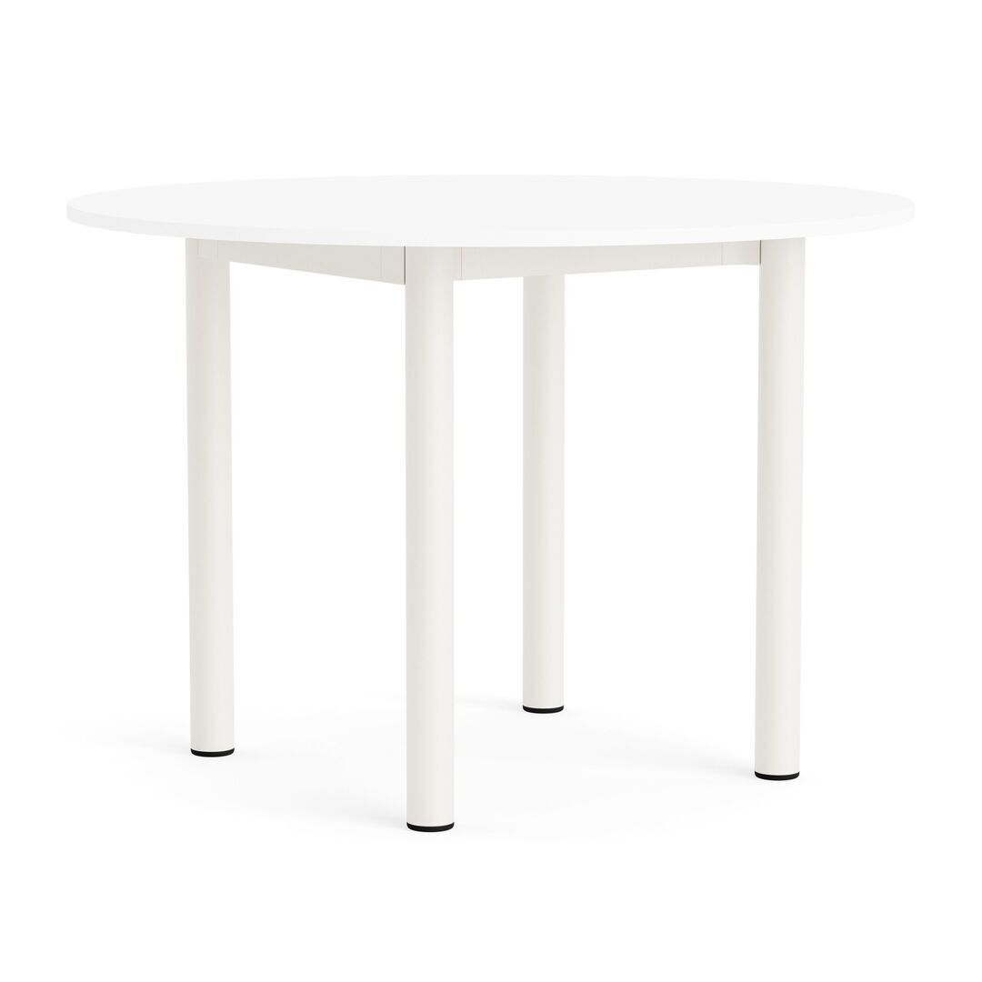 HAY Living Runder Esstisch Annex von Hay Ø: 110 cm, Laminate White, Cream white