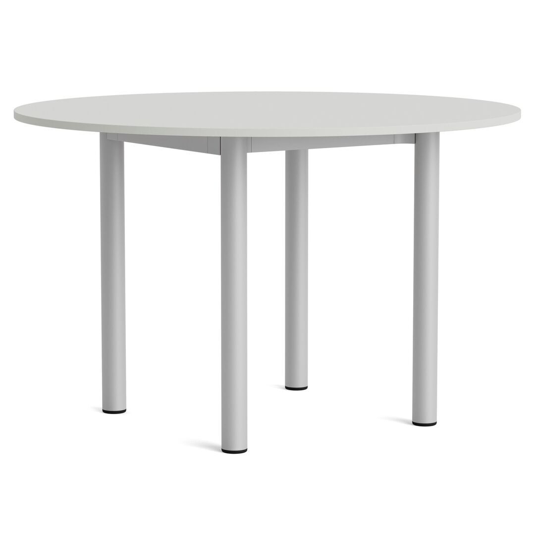 HAY Living Runder Esstisch Annex von Hay Ø: 120 cm , Linoleum Cloud Grey, Natural