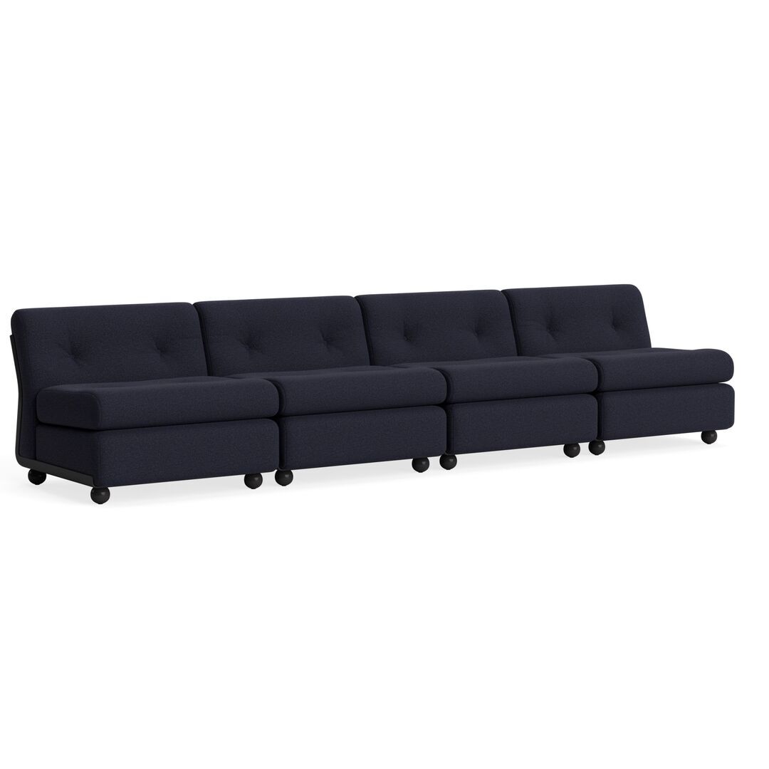 HAY Living Hay Amanta 4 Seater Anthracite, Turf - Blue Red Mélange