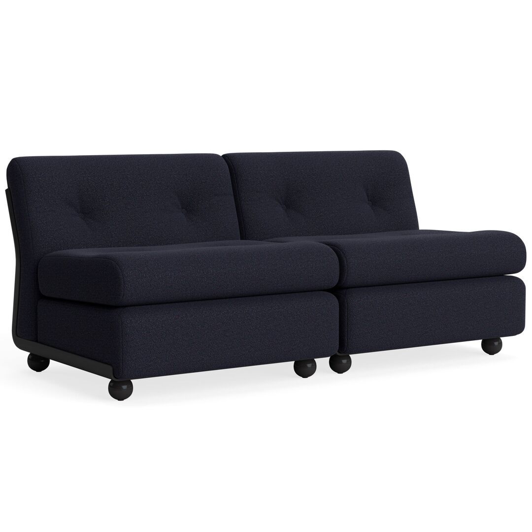 HAY Living HAY Amanta 2 Seater Anthracite, Turf - Blue Red Mélange