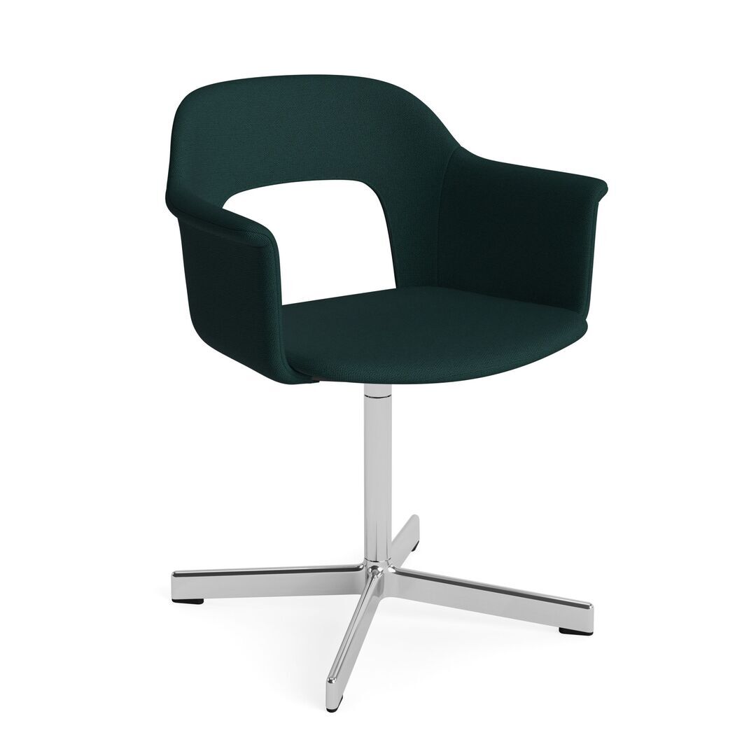 HAY Living Armlehnstuhl mit Drehgestell und Vollpolsterung Layout 234 von Hay Aluminium poliert, Autumn - 971