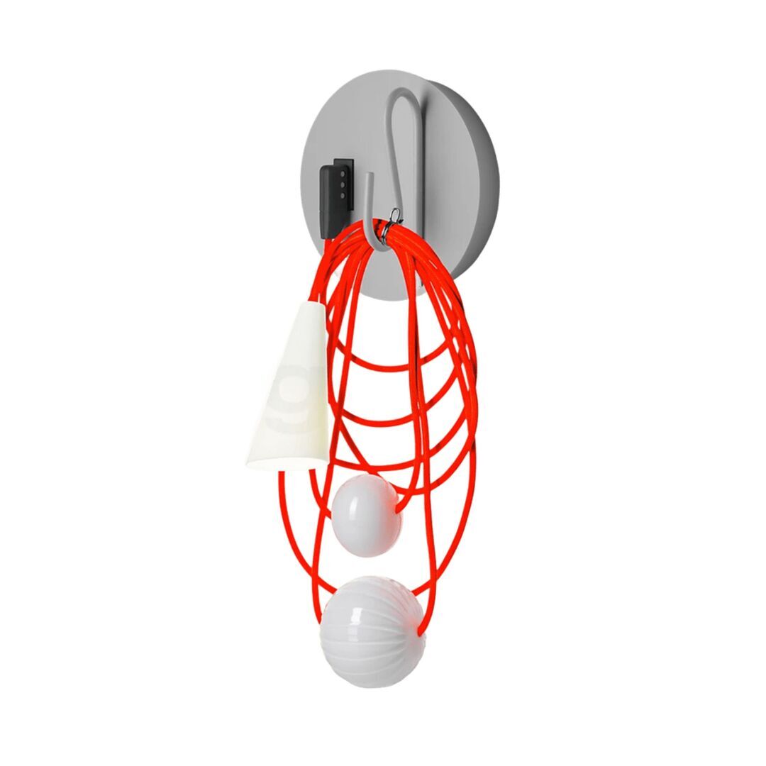 Foscarini Wandleuchte Filo von Foscarini  Hellrosa RAL 3015, Eastern Coral, Weiss / Weiss
