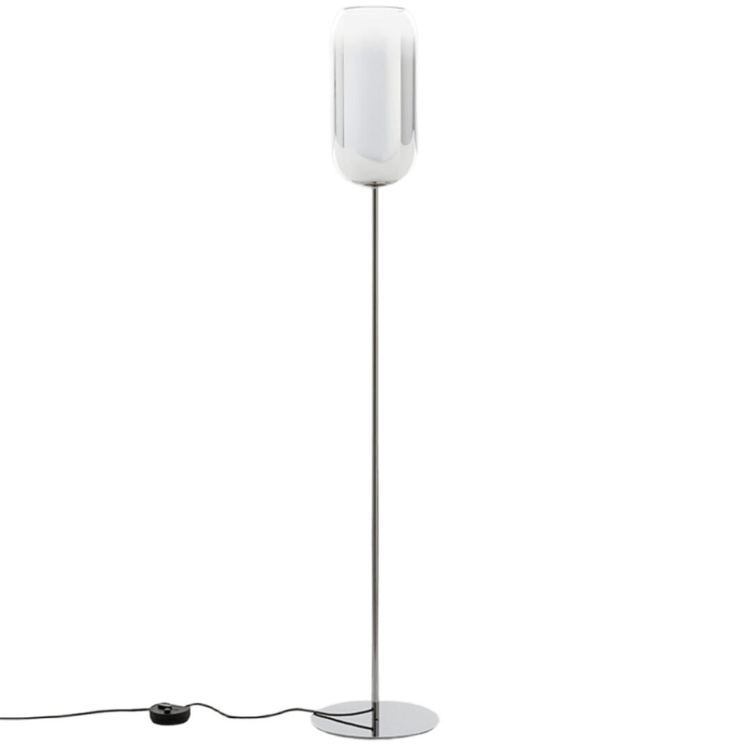 Artemide Artemide Gople Stehleuchte Hellrosa RAL 3015, Weiss / Weiss, 1410010A, silber