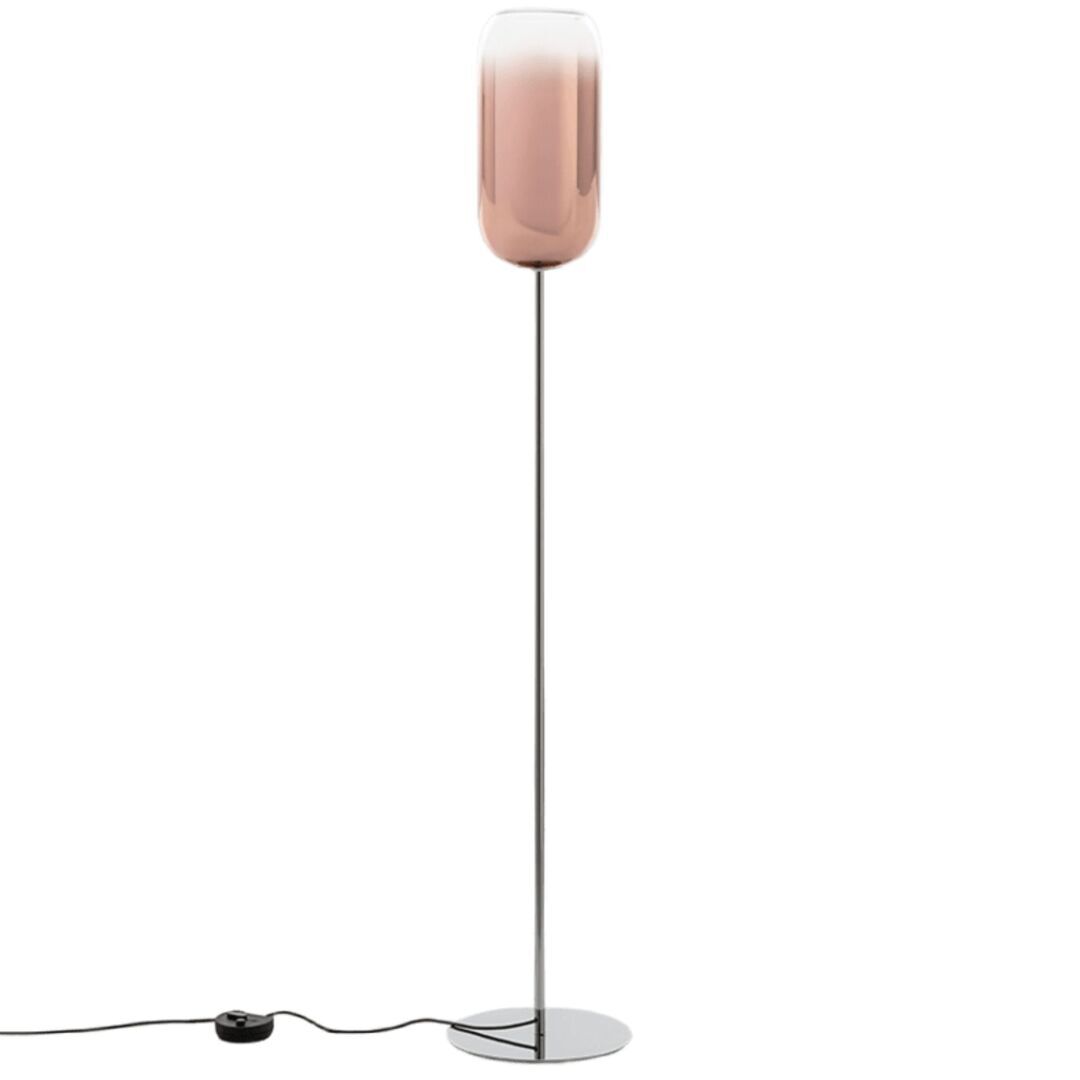 Artemide Artemide Gople Stehleuchte Hellrosa RAL 3015, Weiss / Weiss, Schwarz / Kupfer