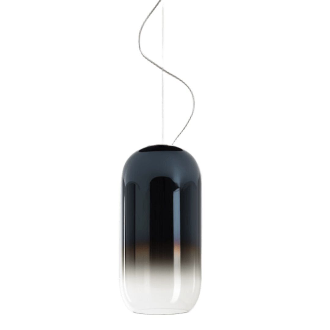 Artemide Artemide Gople Mini Pendelleuchte Hellrosa RAL 3015, Weiss / Weiss, 1406050A, blau saphir
