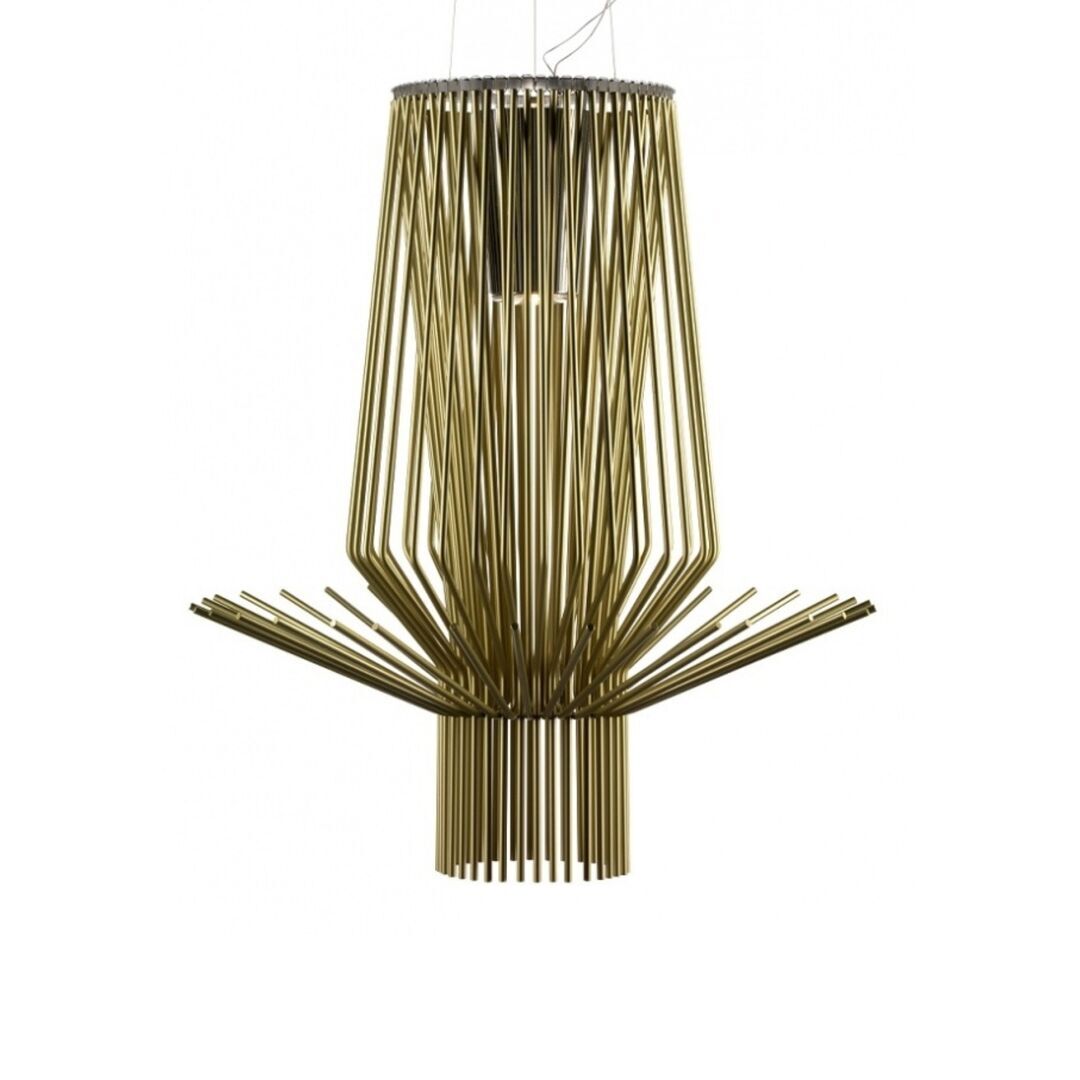 Foscarini Pendelleuchte Allegretto Assai von Foscarini  H 10m - Gold