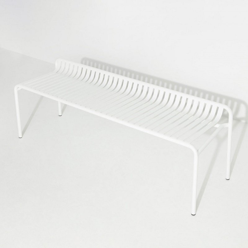 Petite Friture Week-end Garden bench without back - white