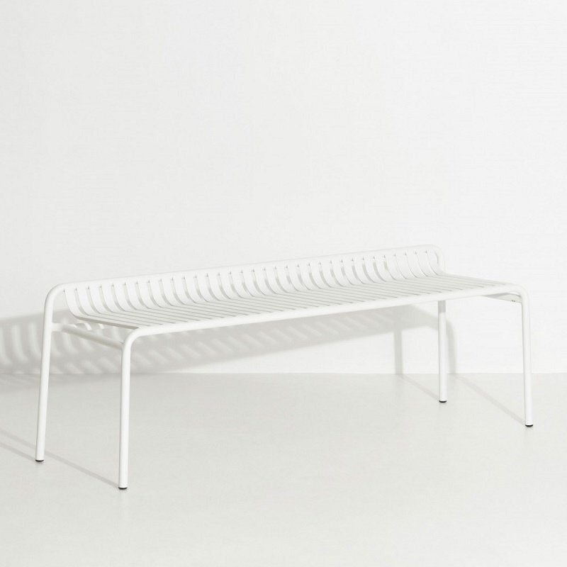 Petite Friture Week-end Garden bench without back - white