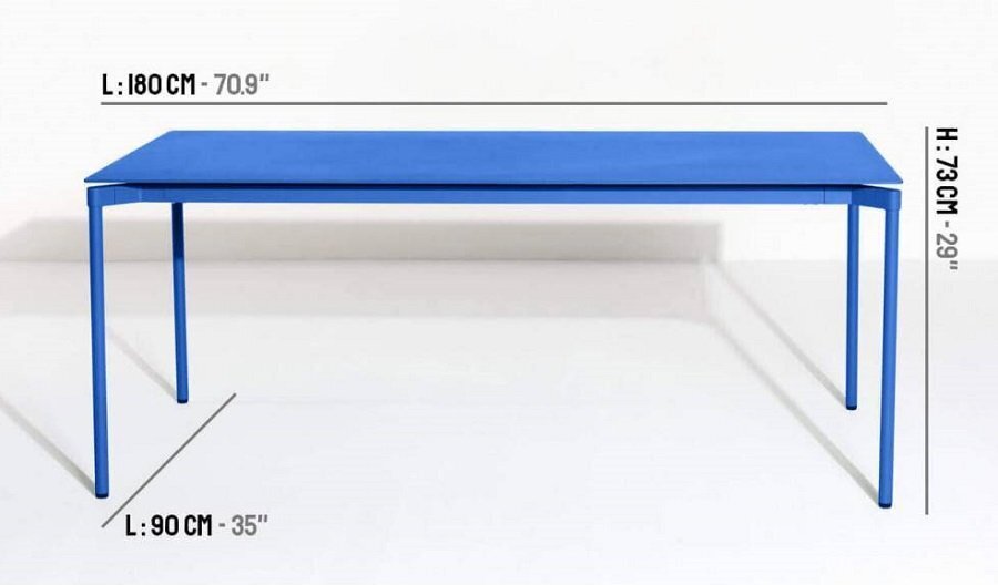 Petite Friture Fromme Rectangular table - Blue