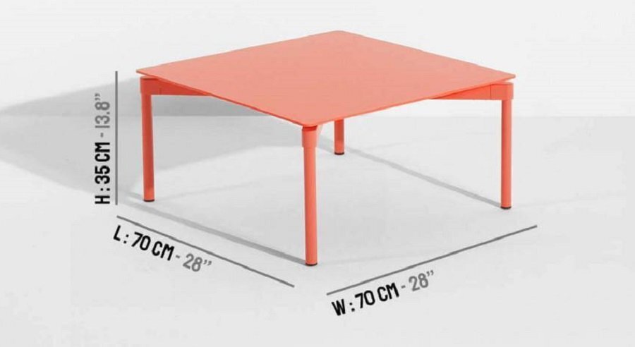 Petite Friture Fromme Coffee table - Coral