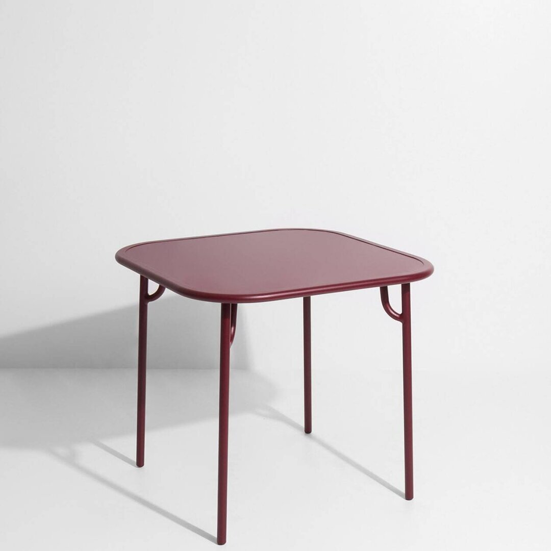 Petite Friture WEEK-END - Dining Square Table - Plain-05-Burgundy