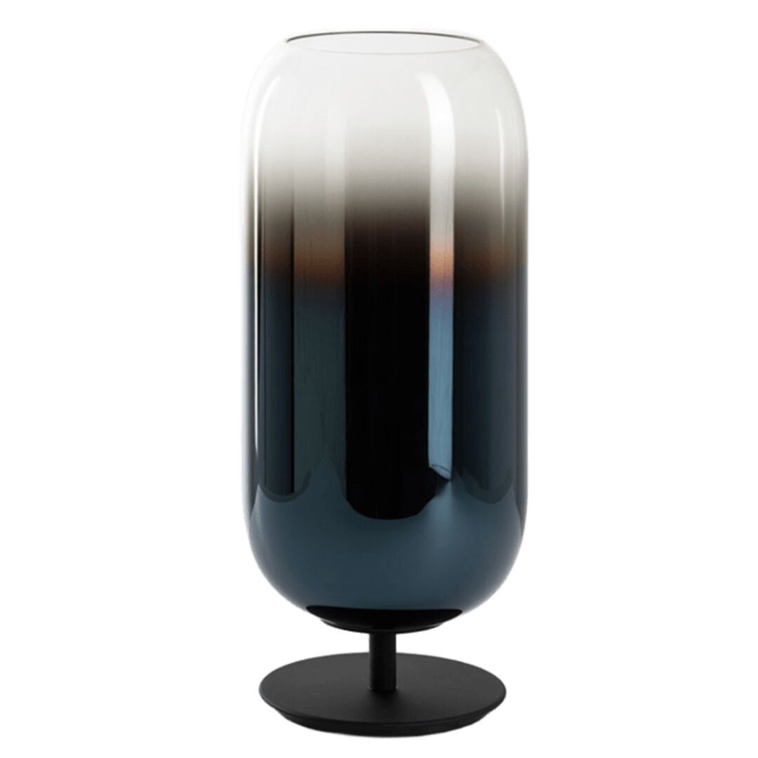 Artemide Artemide Gople Tischleuchte Hellrosa RAL 3015, Weiss / Weiss, Schwarz / Saphirblau