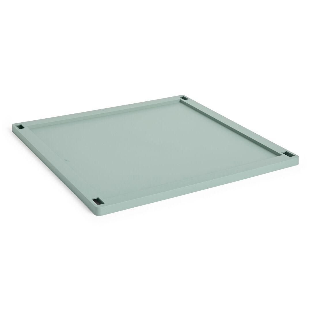 HAY Accessoires Colour Crate Lid Metal Large Plastic von Hay Sage green
