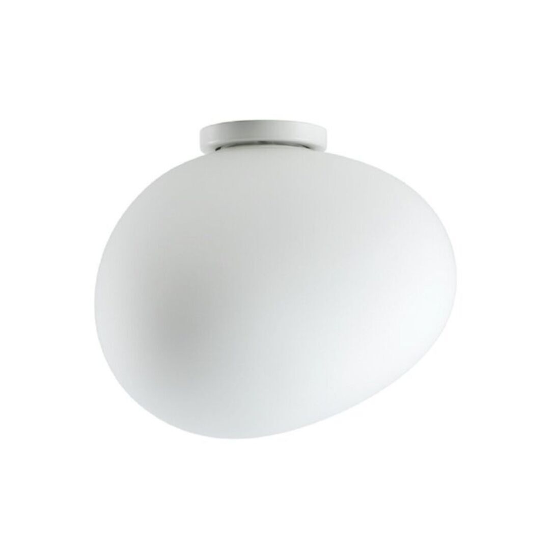 Foscarini Wandleuchte Gregg semi Parete von Foscarini  Bianco / Bianco, Gregg media semi 1