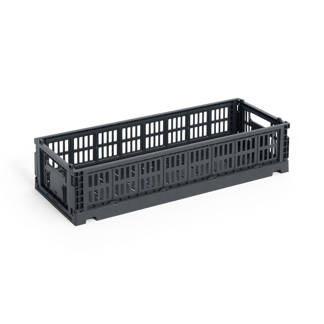HAY Accessoires Colour Crate Mini Oblong von Hay Charcoal