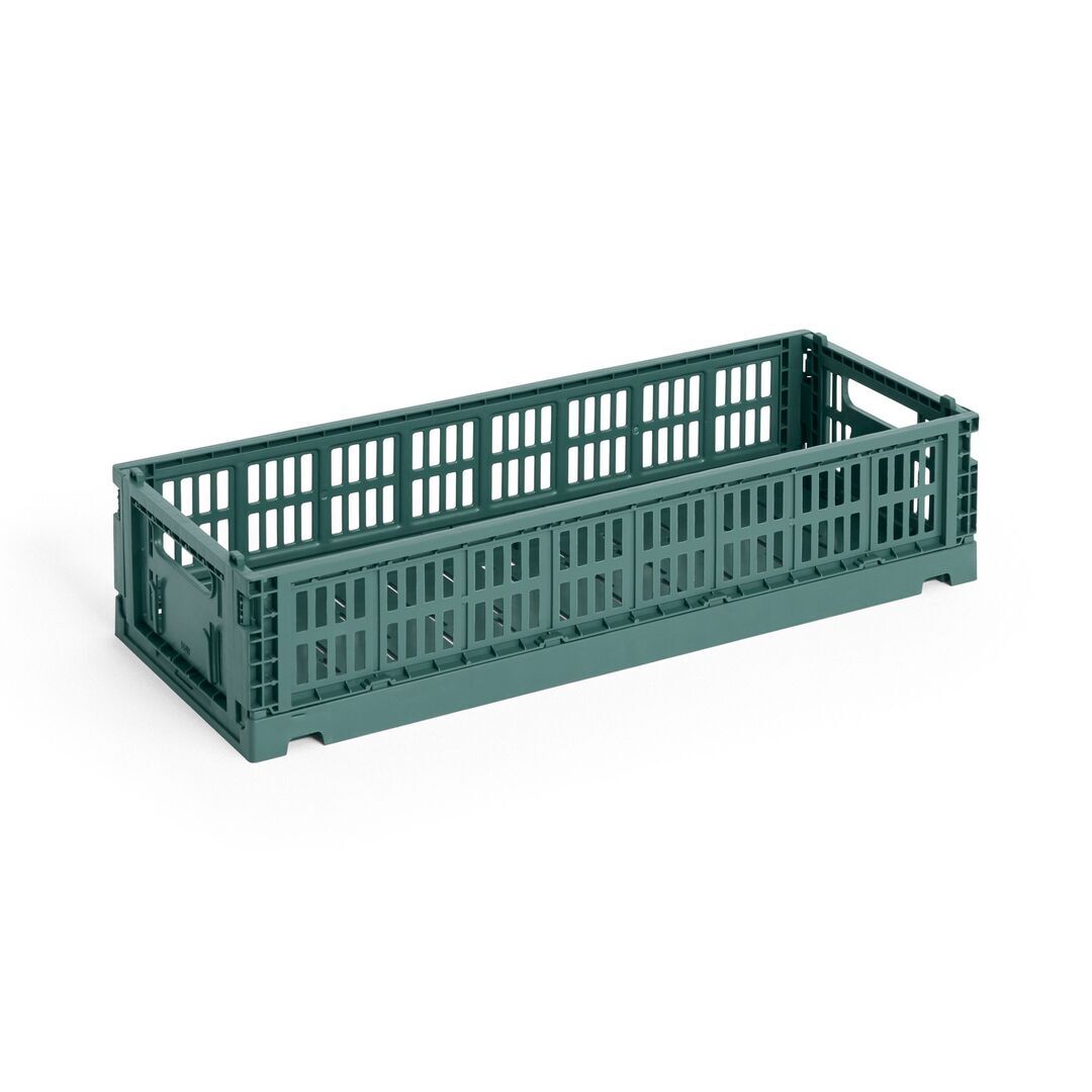 HAY Accessoires Colour Crate Mini Oblong von Hay Dark green