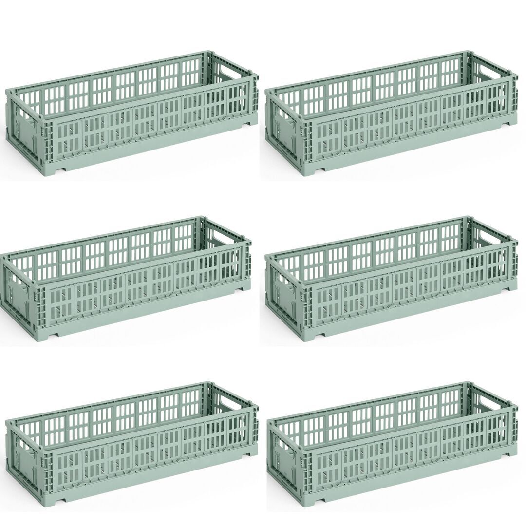 HAY Accessoires Colour Crate Mini Oblong von Hay Sage green