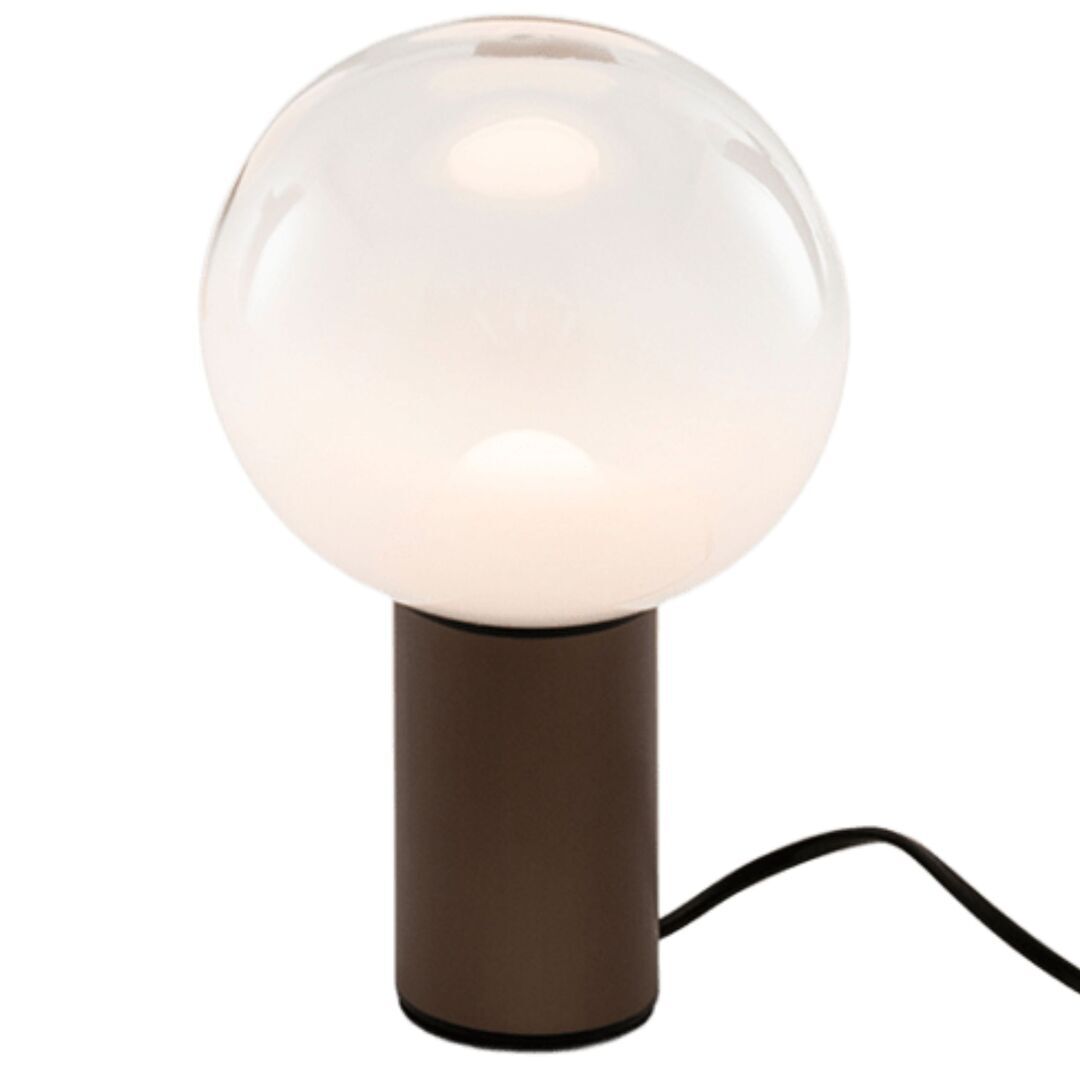 Artemide Artemide Laguna Tavolo Tischleuchte Hellrosa RAL 3015, Weiss / Weiss, Bronze - ø 16 cm