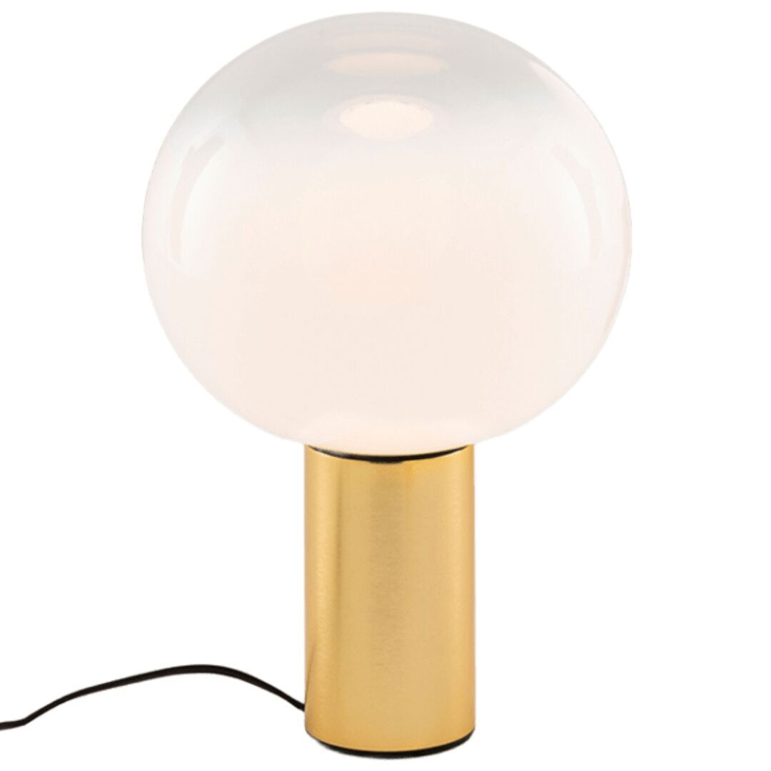 Artemide Artemide Laguna Tavolo Tischleuchte Hellrosa RAL 3015, Weiss / Weiss, Messing - ø 26 cm