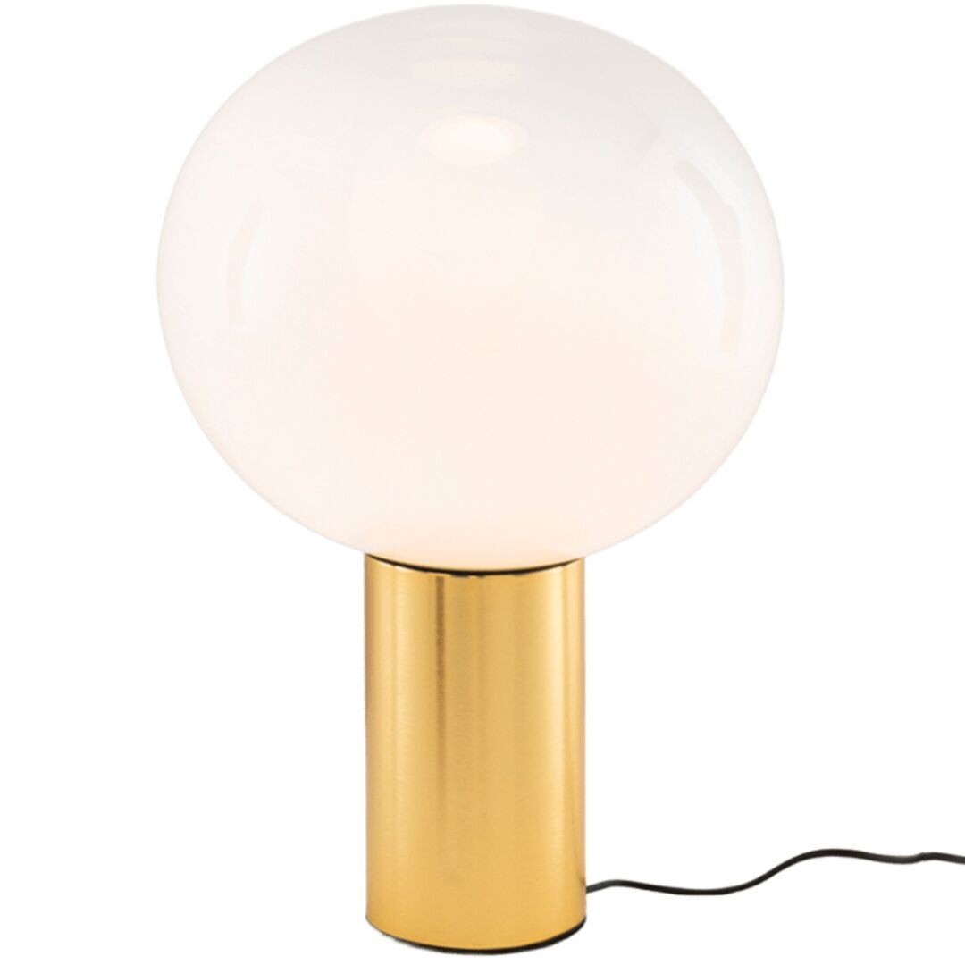 Artemide Artemide Laguna Tavolo Tischleuchte Hellrosa RAL 3015, Weiss / Weiss, Messing - ø 37 cm