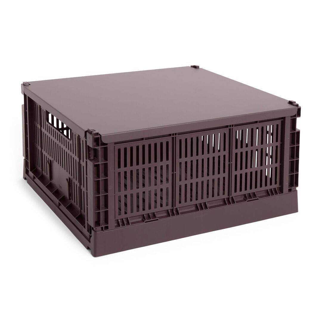Aufbewahrungsbox Colour Crate Square L von Hay, Bordeaux