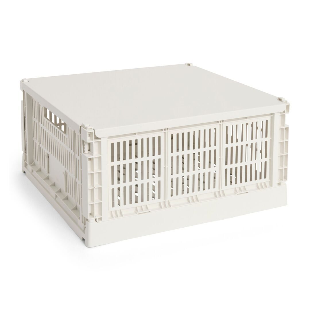 Aufbewahrungsbox Colour Crate Square L von Hay, Off-White