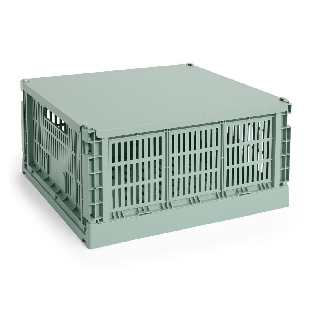 Aufbewahrungsbox Colour Crate Square L von Hay, Sage Green