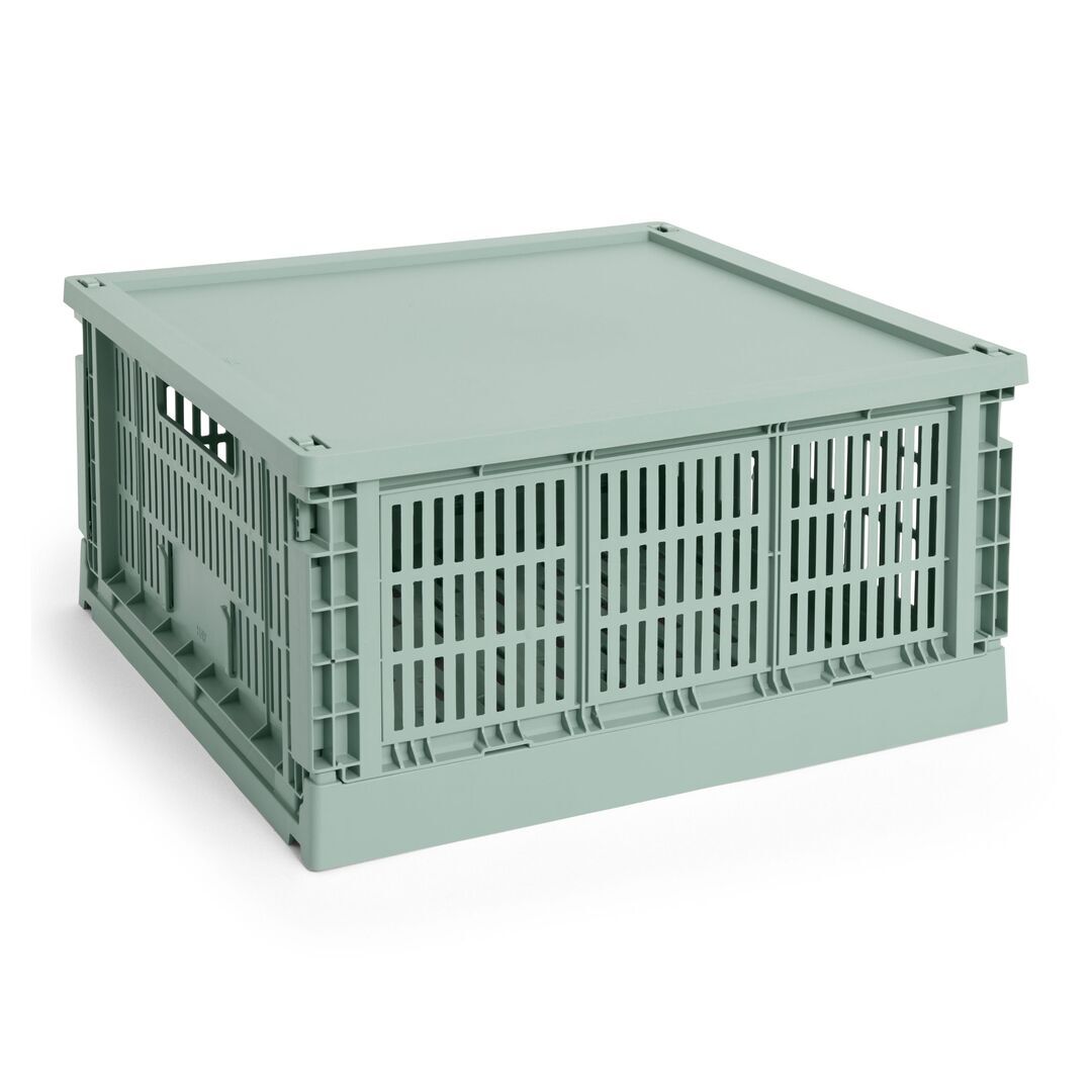 Aufbewahrungsbox Colour Crate Square L von Hay, Sage Green