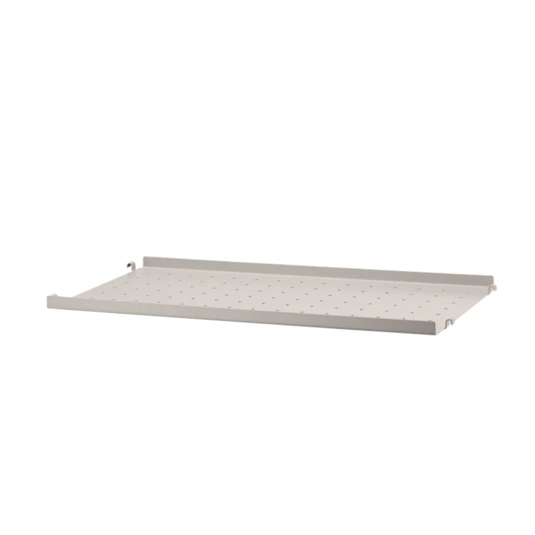 String Furniture Metal Shelf with Low Edge Beige, B: 58 cm, T: 30 cm