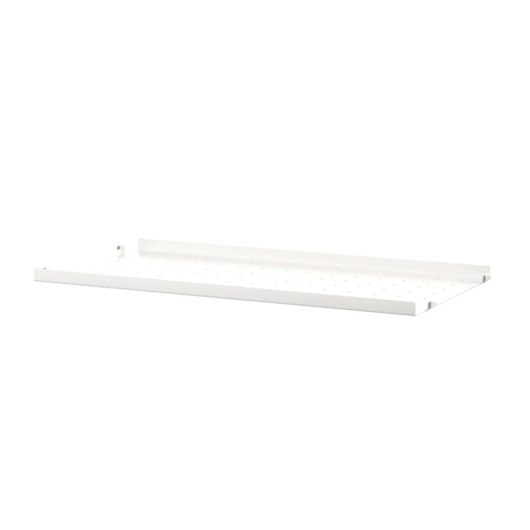 String Furniture Metal Shelf with Low Edge Weiss, B: 58 cm, T: 30 cm