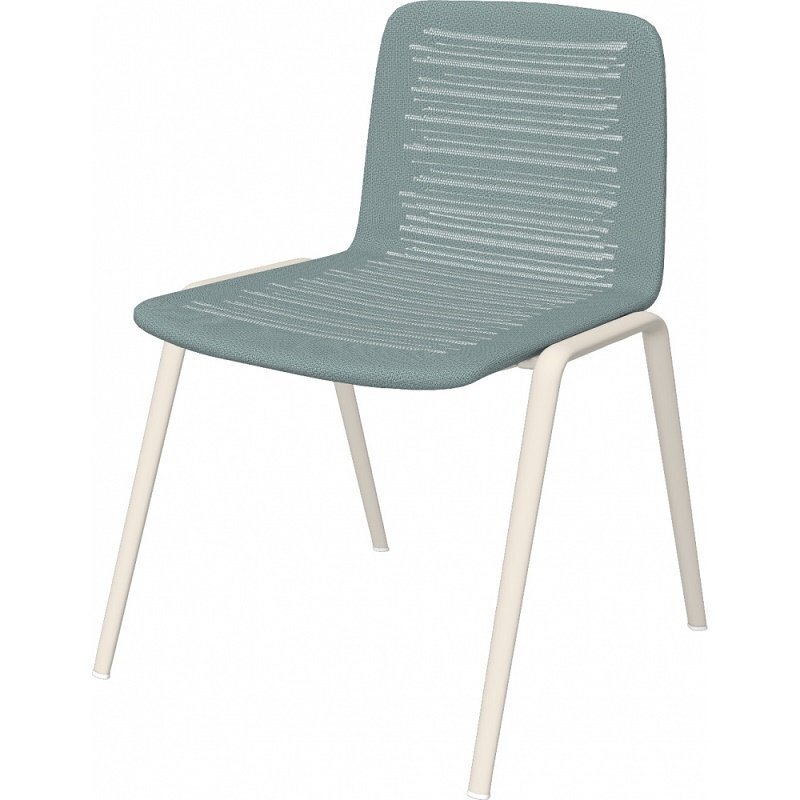 Fast Zebra Knit Stuhl - Gestell Cremeweiss