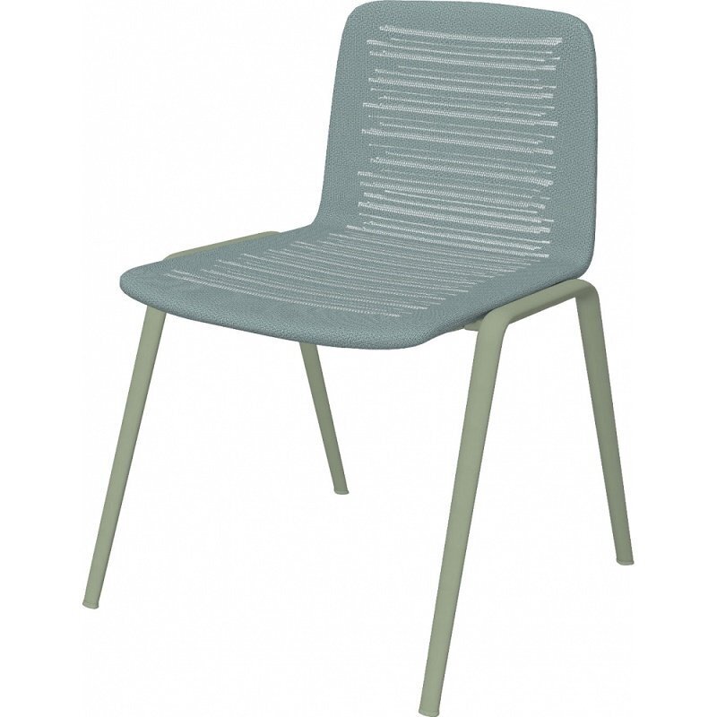Fast Zebra Knit Stuhl - Gestell Grüner Tee