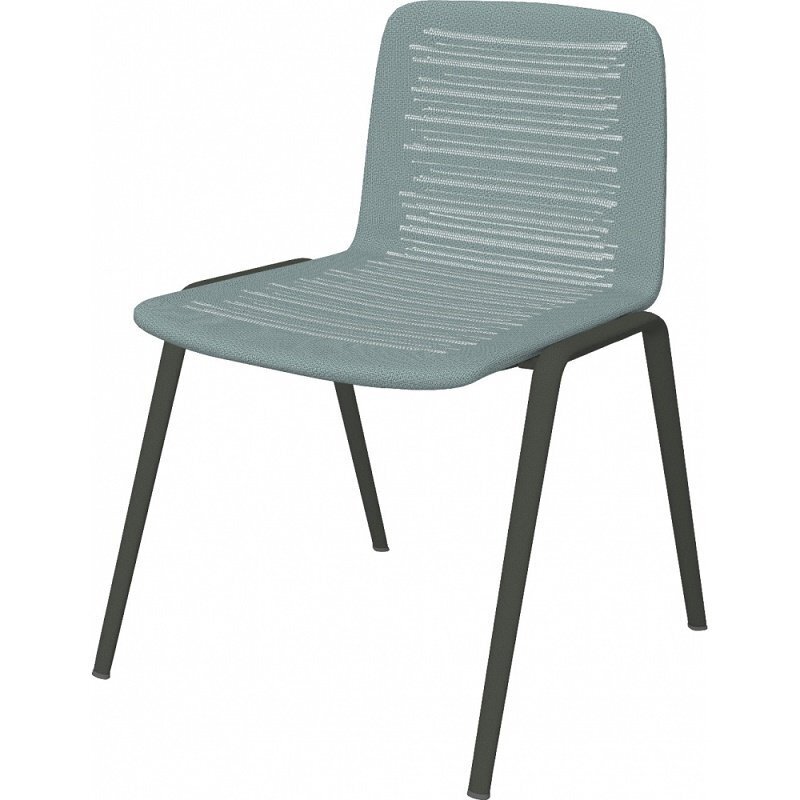 Fast Zebra Knit Stuhl - Gestell Metallgrau