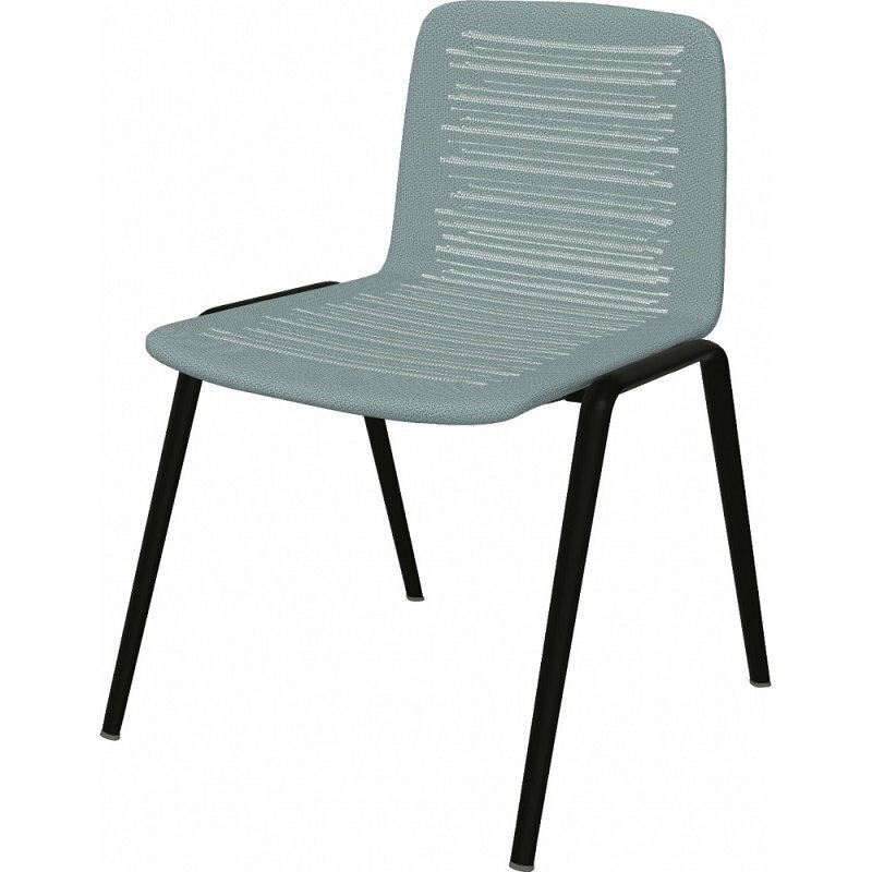 Fast Zebra Knit Stuhl - Gestell Schwarz