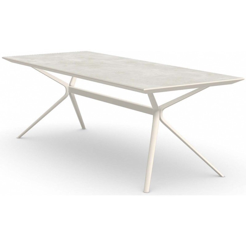 Fast Moai Outdoor Esstisch Stein - Gestell Cremeweiss / Schneeweiss