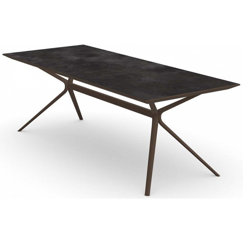 Fast Moai Outdoor Esstisch Stein - Gestell Dunkelbraun