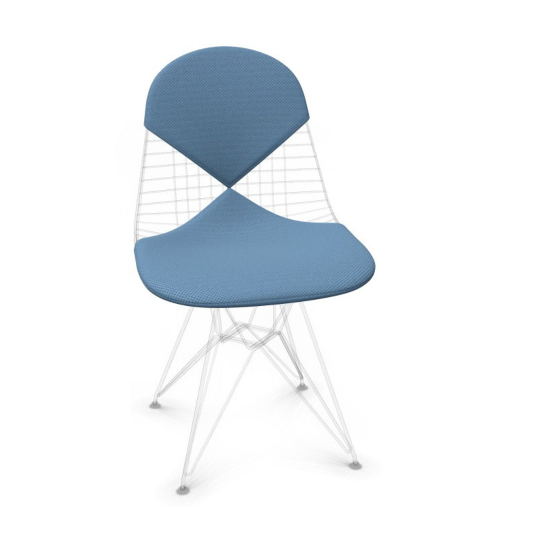 Vitra Wire Chair Bikini Outdoor Bezug Horizontblau-Hellgrau - Apollo