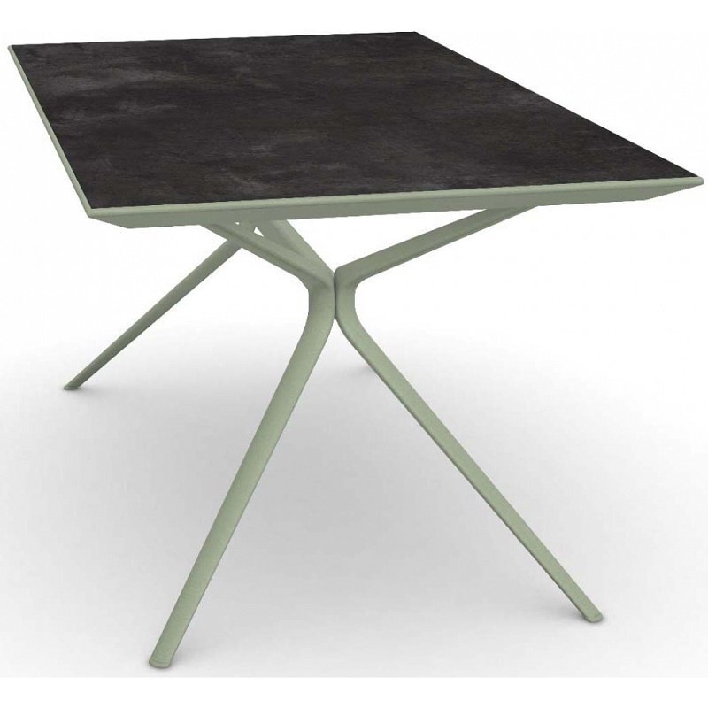 Fast Moai Outdoor Tisch Stein rechteckig - Gestell Grüner Tee