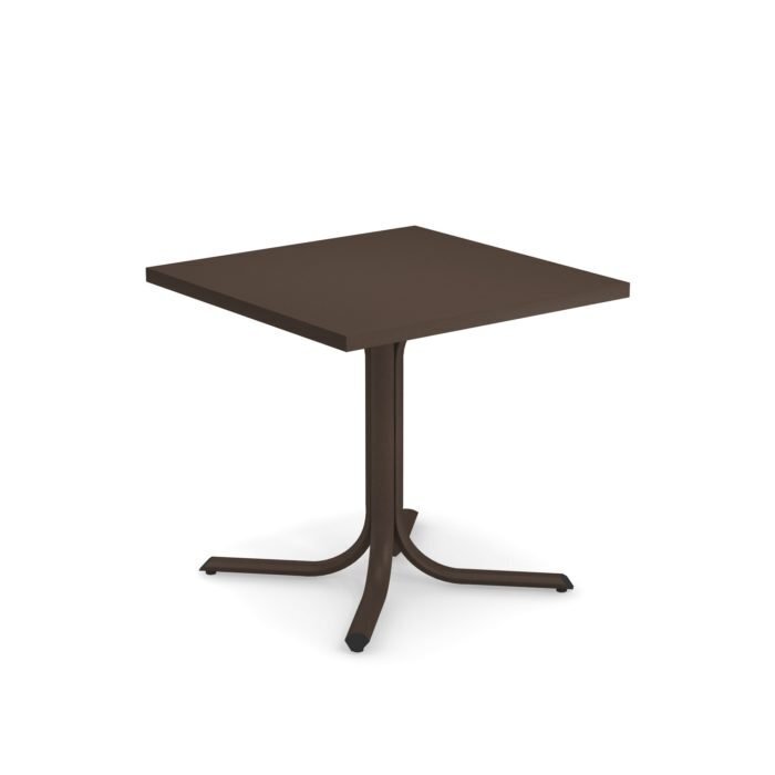 Emu Table System Tavolo Bordo Squadrato 80x80 - 41 Indischbraun