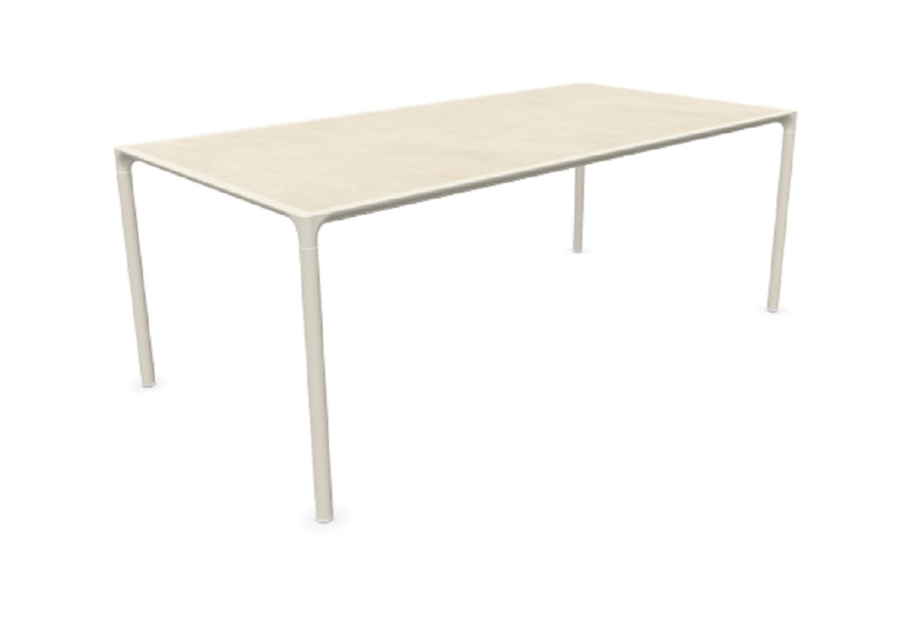 Emu Terramare Rechteckiger Tisch mit Platte aus Steinzeug 725 - Weiss - Greige