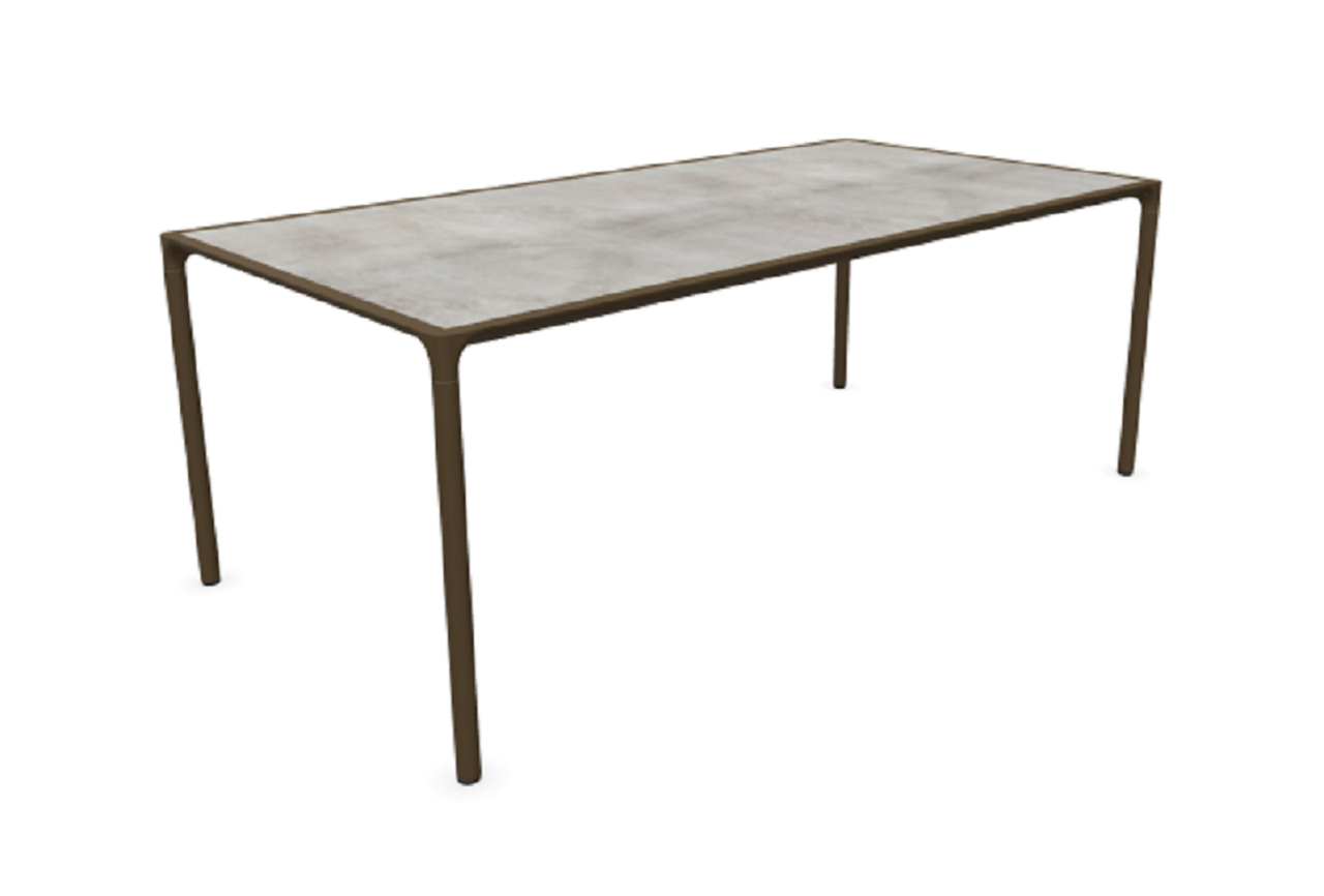 Emu Terramare Rechteckiger Tisch mit Platte aus Steinzeug 725-Braun/Gress  - Grav 53