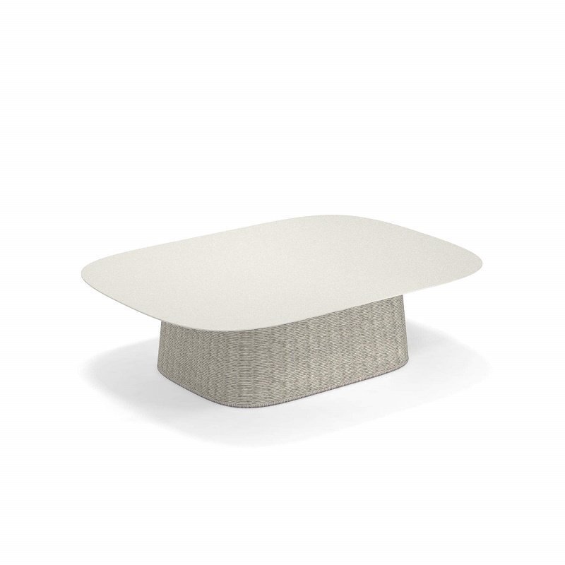 Emu Carousel Tisch rechteckig niedriger - 23 Weiss - Elfenbein Melange