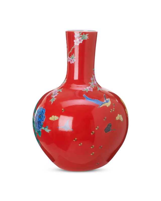 Pols Potten Ball Body Vase - Coral Red 