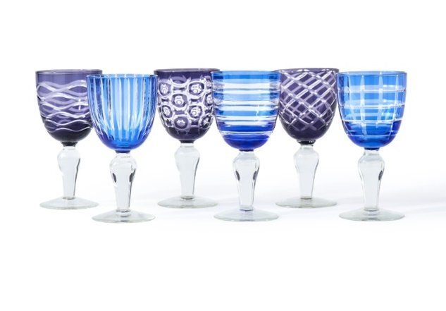 Pols Potten Cobalt Mix Wine Glasses