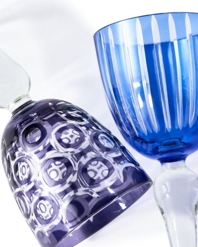 Pols Potten Cobalt Mix Wine Glasses